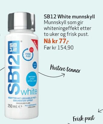 Apotek 1 SB12 White munnskyll tilbud
