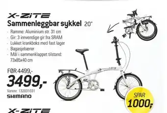 Thansen Sammenleggbar sykkel tilbud