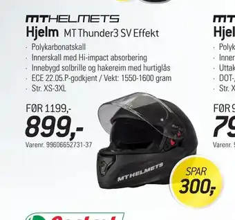 Thansen Hjelm MT Thunder3 SV Effekt tilbud