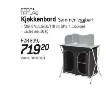 Thansen Kjøkkenbord Sammenleggbart tilbud