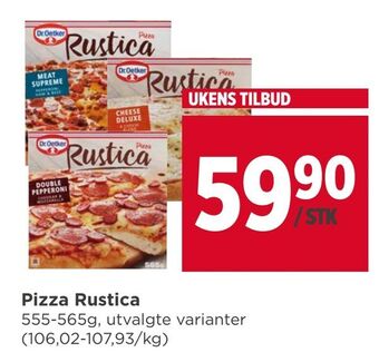Meny Pizza Rustica tilbud