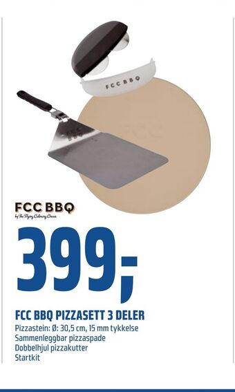 Coop Obs Fcc bbq pizzasett 3 deler tilbud