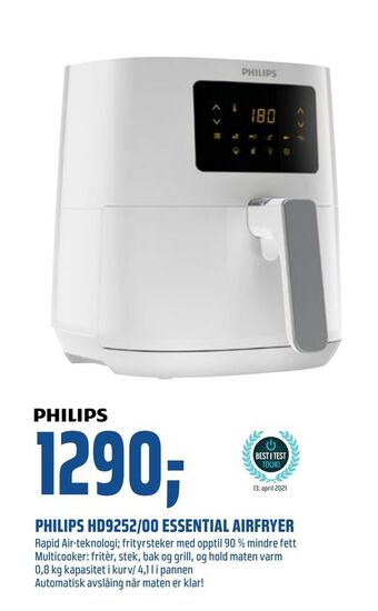 Coop Obs Philips hd9252/00 essential airfryer tilbud