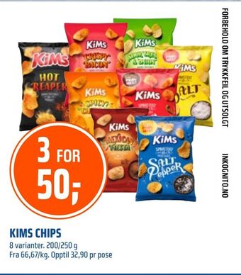Coop Obs Kims chips tilbud