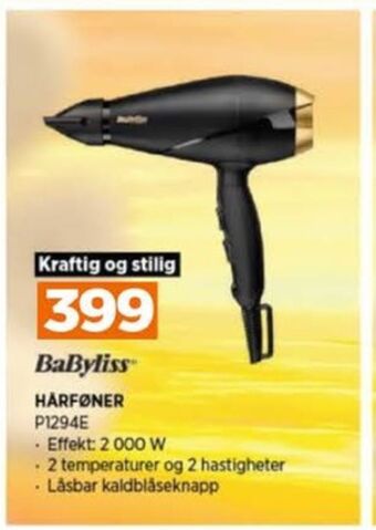 POWER Babyliss hårføner tilbud