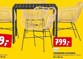 jem & fix Hagebord havanna tilbud