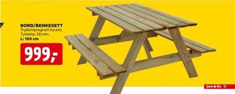 jem & fix Bord/benkesett tilbud