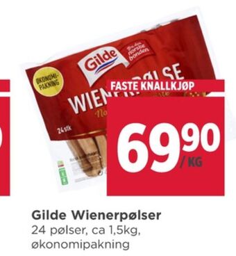 Meny Gilde wienerpølser tilbud