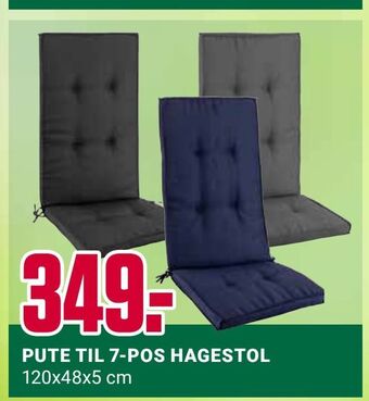 Europris Pute til 7-pos hagestol tilbud
