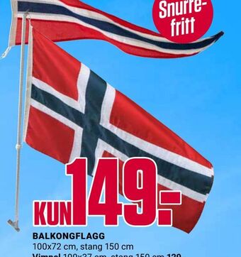 Europris Balkongflagg tilbud