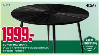 Europris Bonum hagebord tilbud