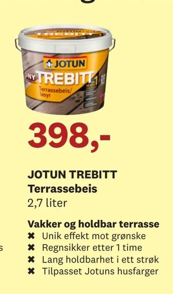 Bygger'n JOTUN TREBITT Terrassebeis tilbud