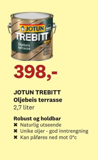 Bygger'n JOTUN TREBITT Oljebeis terrasse tilbud