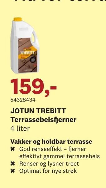 Bygger'n JOTUN TREBITT Terrassebeisfjerner tilbud