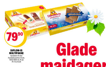 Coop Extra Diplom-Is Multipakke tilbud