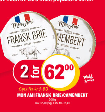 Coop Extra Mon Ami Fransk Brie/Camembert tilbud
