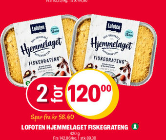 Coop Extra Lofoten Hjemmelaget Fiskegrateng tilbud