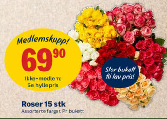 Coop Mega Roser 15 stk tilbud
