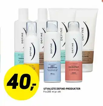 Bunnpris Utvalgte define-produkter tilbud