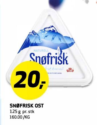 Bunnpris Snøfrisk ost tilbud