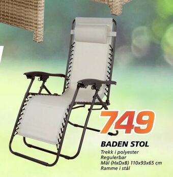 Coop Byggmix Baden stol tilbud