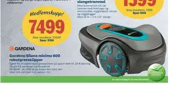 Coop Byggmix Gardena Sileno minimo 600 robotgressklipper tilbud