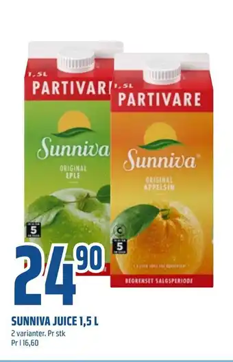 Coop Obs Sunniva juice 1,5 l tilbud
