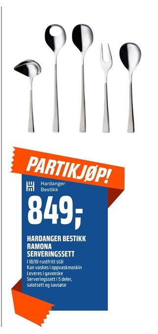 Coop Obs Hardanger bestikk ramona serveringssett tilbud