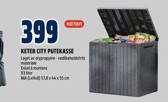 Obs Bygg Keter city putekasse tilbud