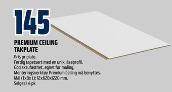 Obs Bygg Premium ceiling takplate tilbud