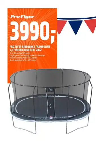 Coop Obs Pro flyer airbounce trampoline 4,57 meter komplett 2022 tilbud