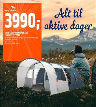 Coop Obs Easy camp palmdale 600 familietelt 2022 tilbud