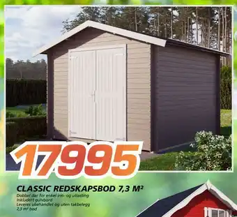 Coop Byggmix Classic redskapsbod 7,3 m2 tilbud