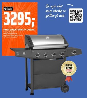 Coop Obs Nordic season florida 4+1 gassgrill tilbud