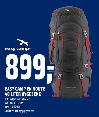 Easy camp en route 40 liter ryggsekk