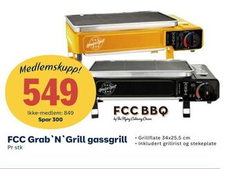 Coop Extra FCC Grab'N'Grill gassgrill tilbud