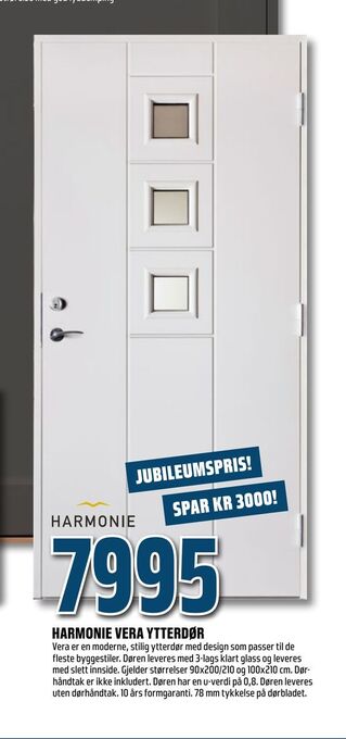 Obs Bygg Harmonie Vera ytterdør tilbud