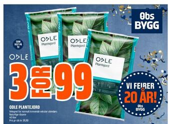Obs Bygg Odle plantejord tilbud