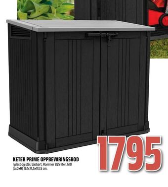 Obs Bygg Keter prime oppbevaringsbod tilbud