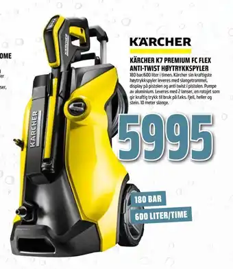 Obs Bygg Kärcher k7 premium fc flex anti-twist høytrykkspyler tilbud