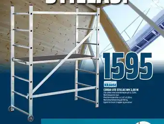 Obs Bygg Corda lite stillas wh 3,00 m tilbud