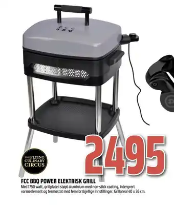 Obs Bygg Fcc bbq power elektrisk grill tilbud