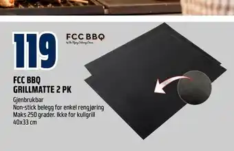 Obs Bygg Fcc bbq grillmatte 2 pk tilbud