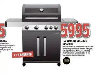 Obs Bygg Fcc bbq chef special 4,1 gassgrill tilbud