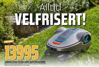 Obs Bygg Gardena sileno life 800 smart robotgressklipper tilbud