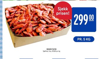 Rema 1000 Reker 70/90 tilbud