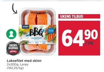 Meny Lerøy laksefilet tilbud