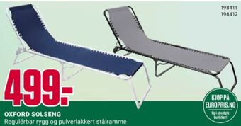 Europris Ukjent solseng tilbud