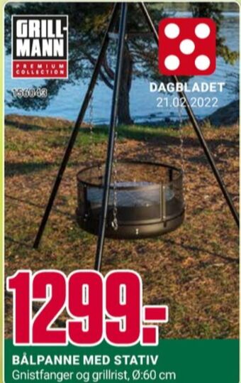 Europris Grillman bålpanne tilbud