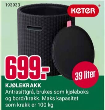 Europris Keter kjøleboks tilbud